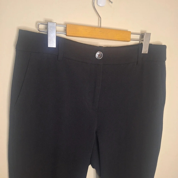 J. CREW Solid Black K2916 Slim Ankle Bi-Stretch  Trouser Pants Sz 10 - Picture 2 of 7